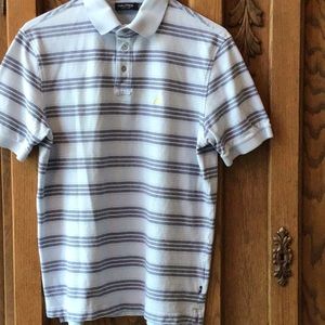 Nautica Blue and Gray Polo Top
